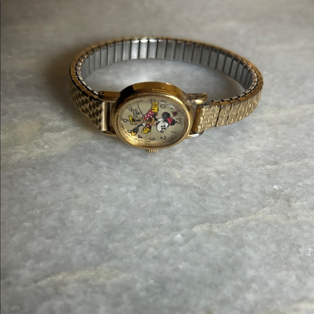 Vintage Gold Mickey Mouse Watch